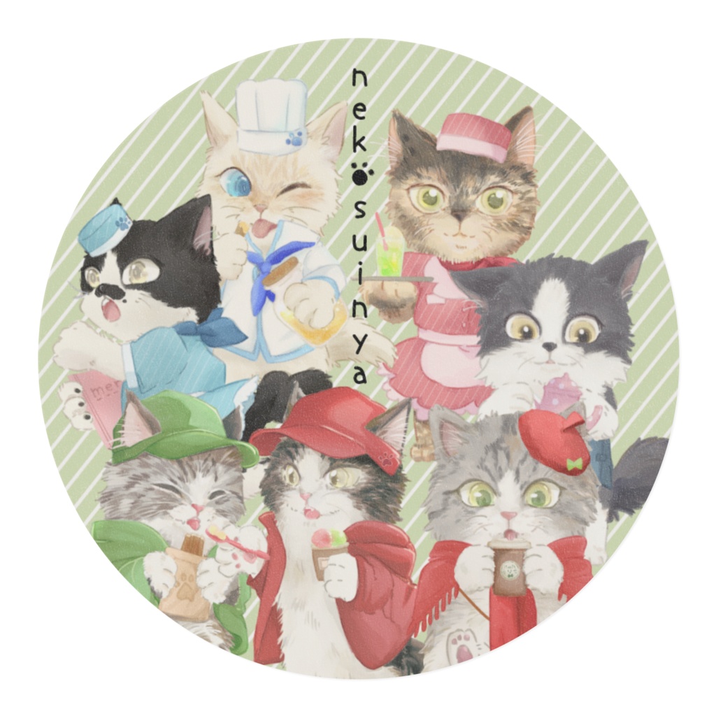 Cafe Nekosuinyaマスキングテープ フクver.2