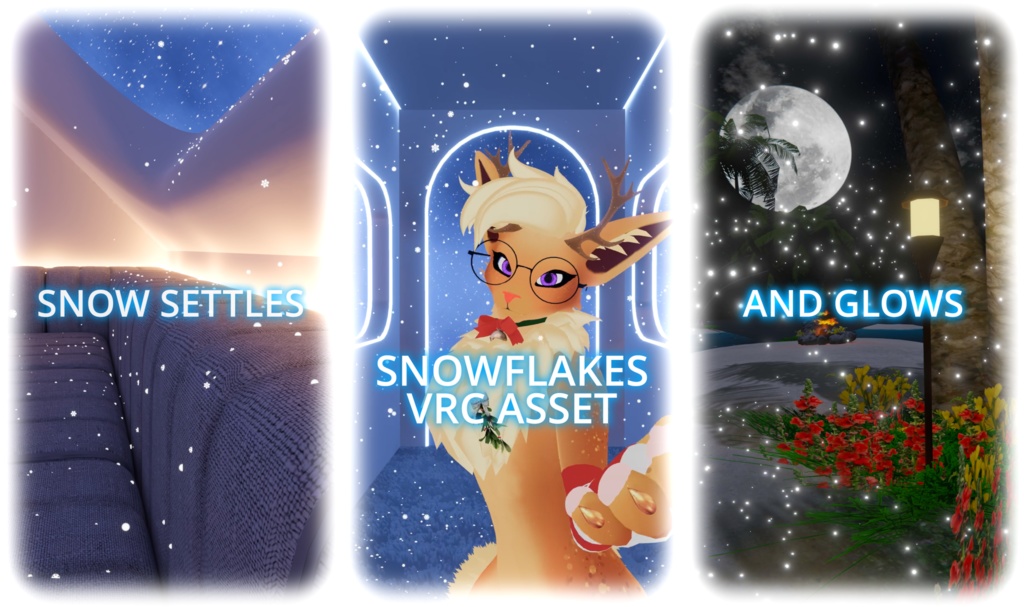 雪の結晶 Snowflakes for VRChat Avatars