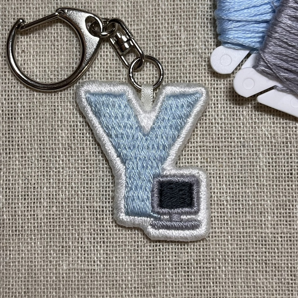 【非公式】ライバーモチーフ刺繍チャームキーホルダー