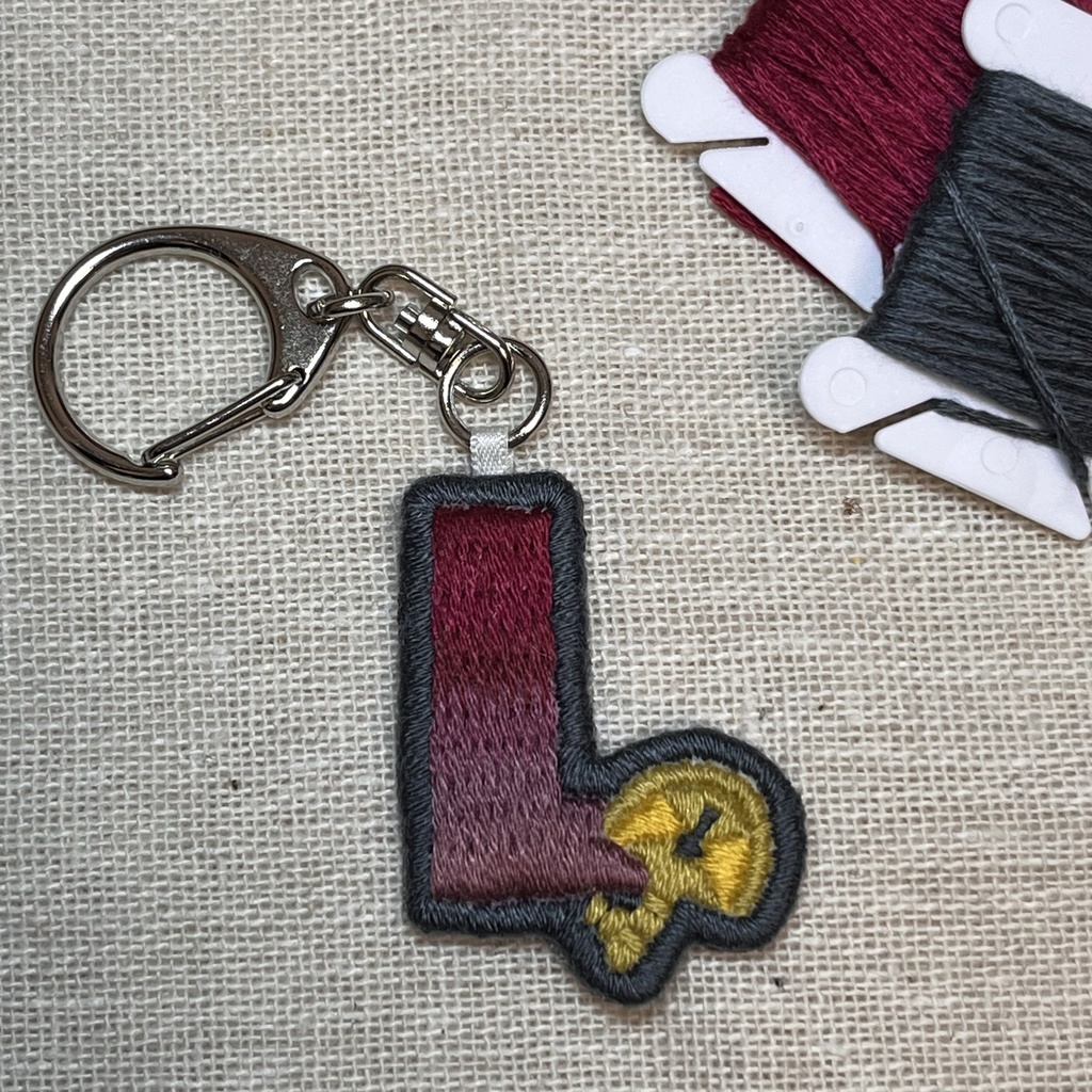 【非公式】ライバーモチーフ刺繍チャームキーホルダー