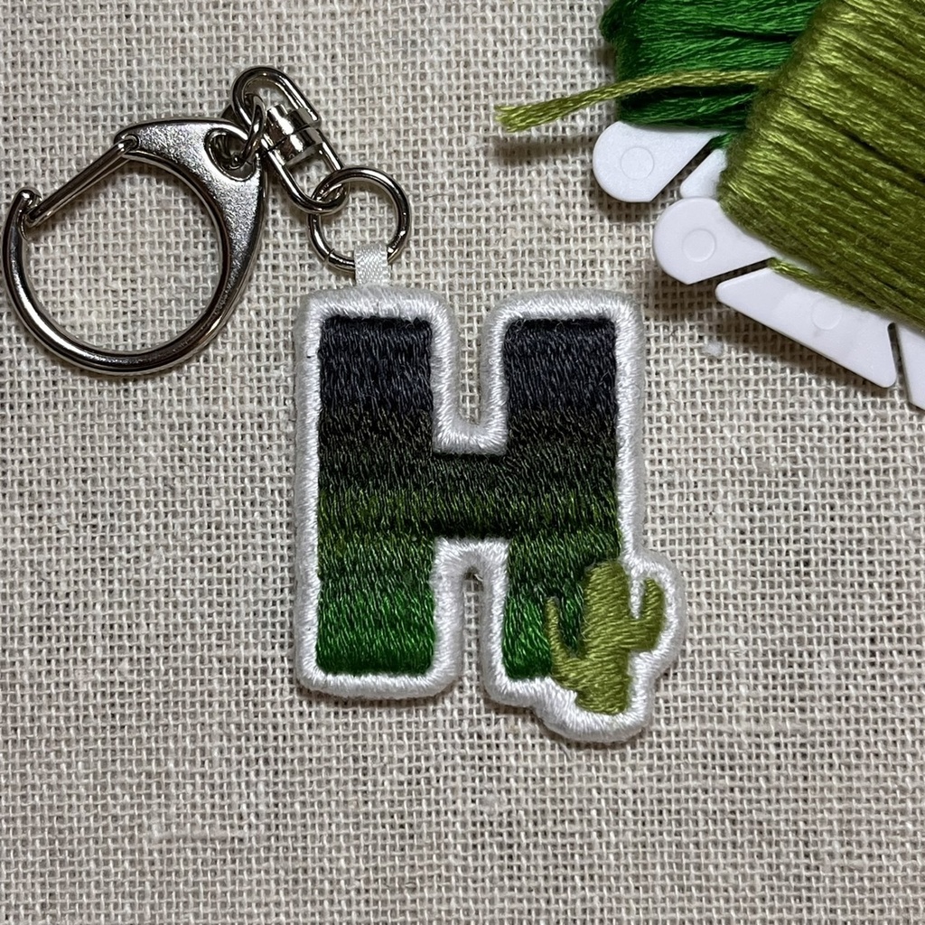 【非公式】ライバーモチーフ刺繍チャームブローチ