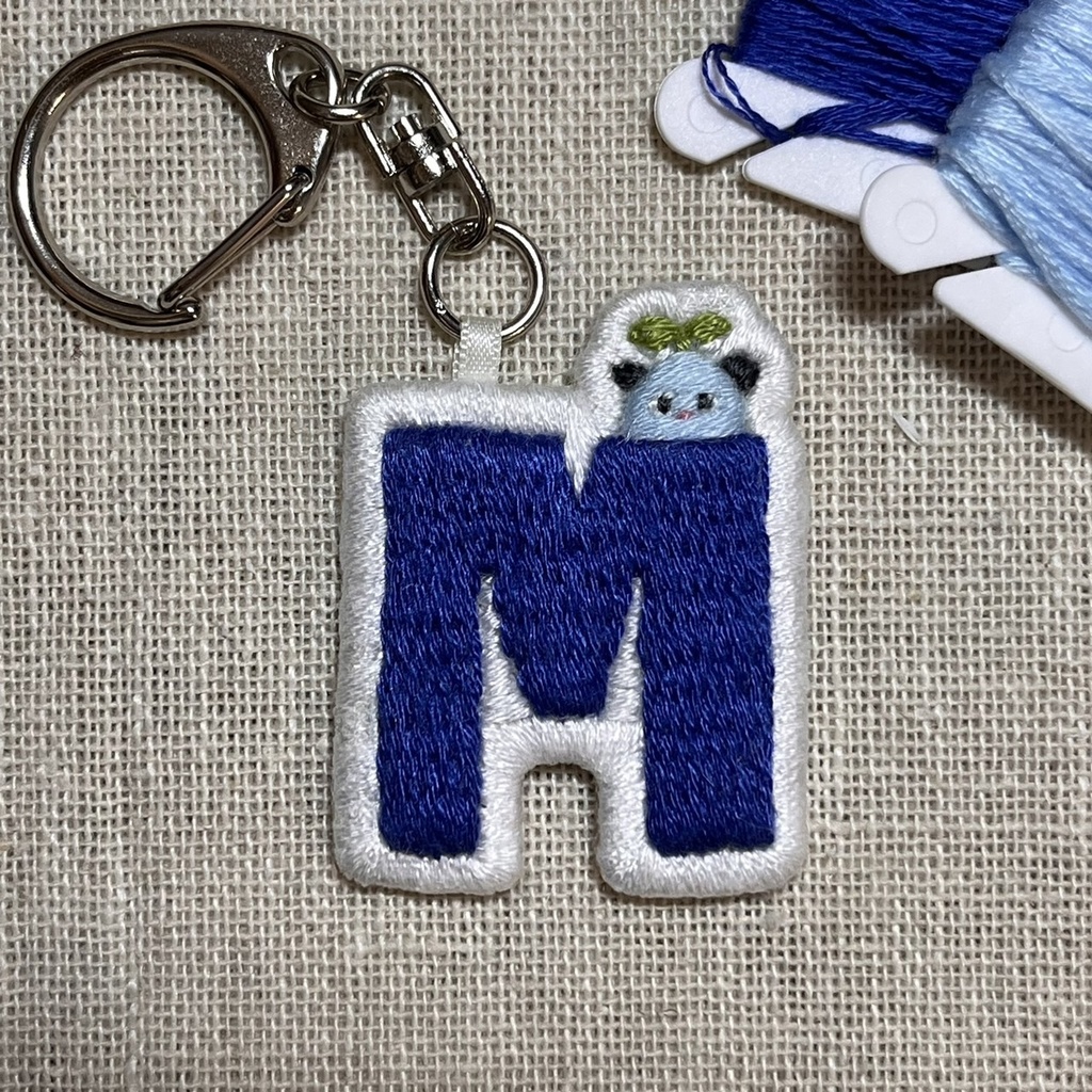 【非公式】ライバーモチーフ刺繍チャームブローチ