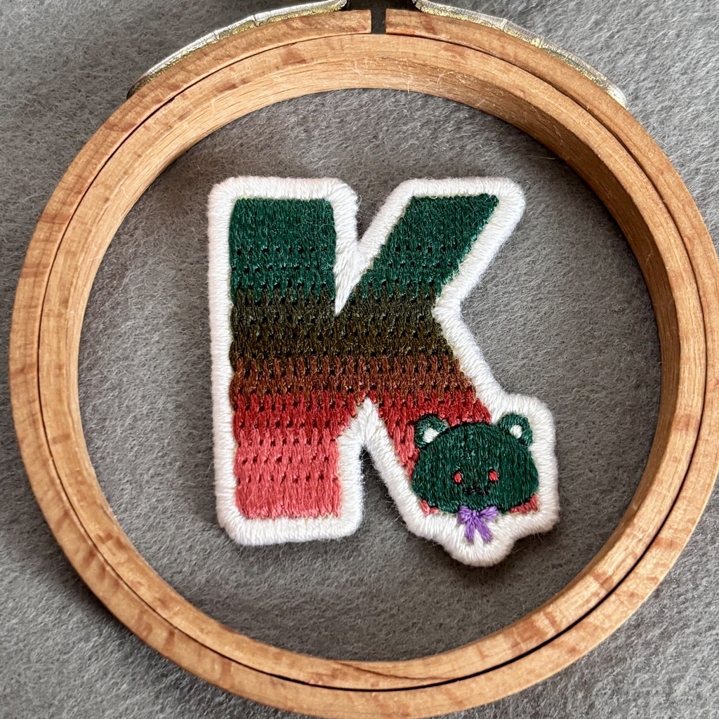 ライバーモチーフ刺繍キーホルダー・ブローチ(#にじそ11)