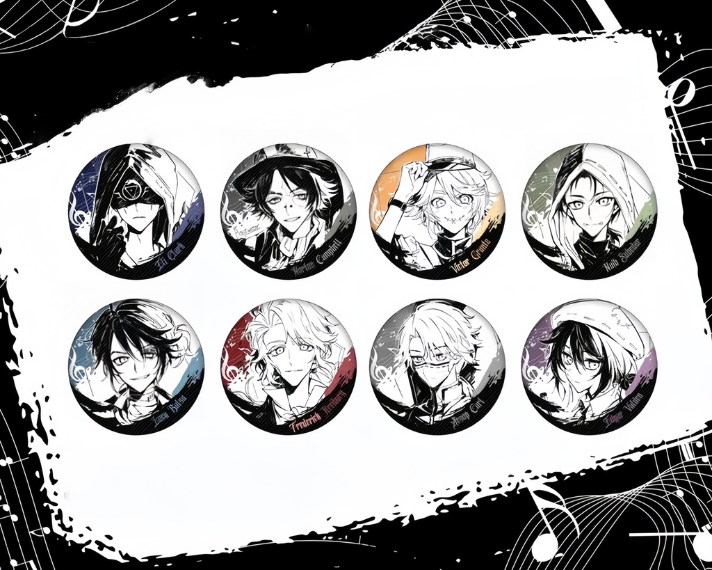 第五人格　IdentityV　缶バッジ　58ｍｍ　ポストマン　探鉱者　作曲家　画家　納棺師　「囚人」　占い師　傭兵