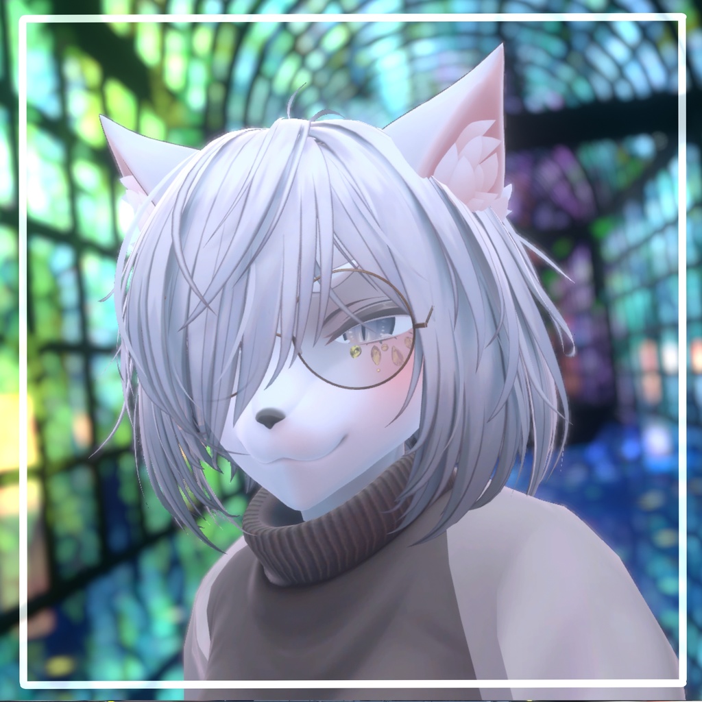 【VRChat想定】宝石メイク 【11アバターMA対応・基本表情追従設定済み】