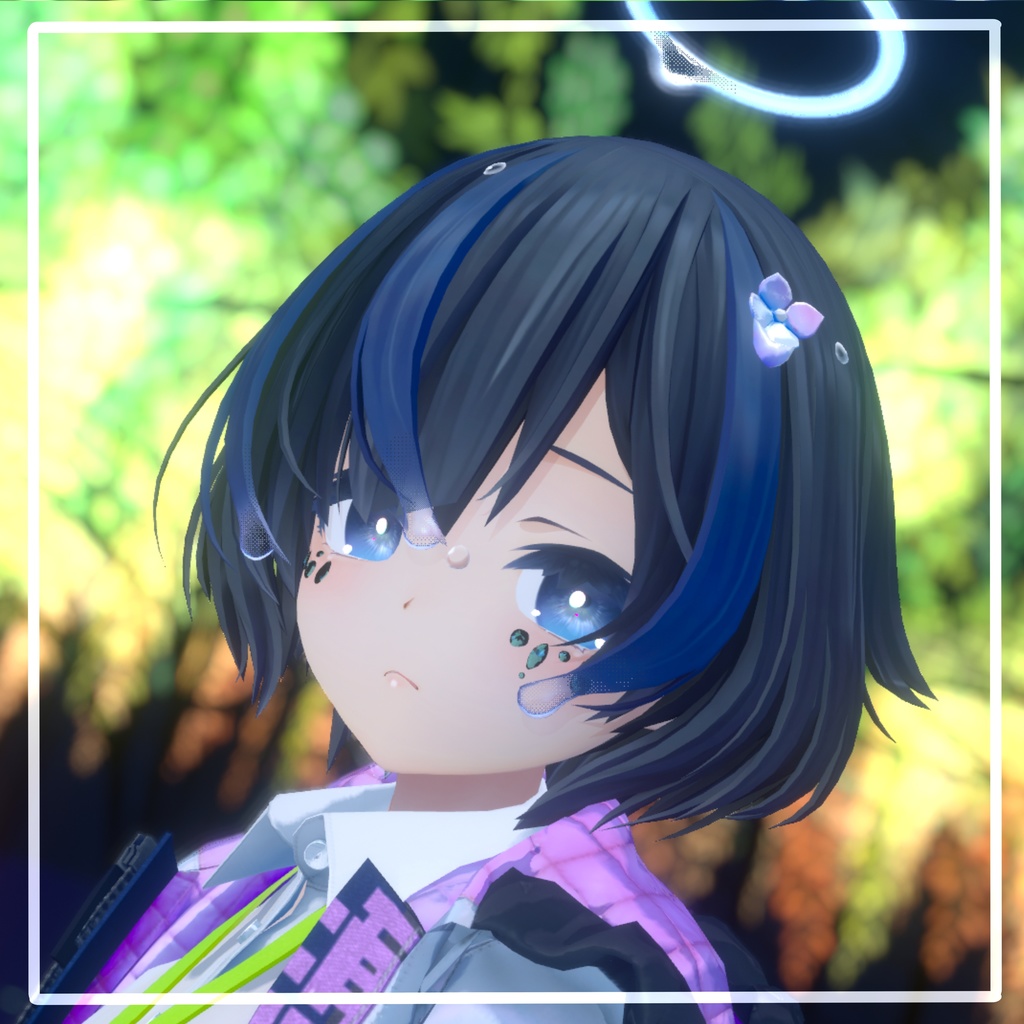 【VRChat想定】宝石メイク 【11アバターMA対応・基本表情追従設定済み】