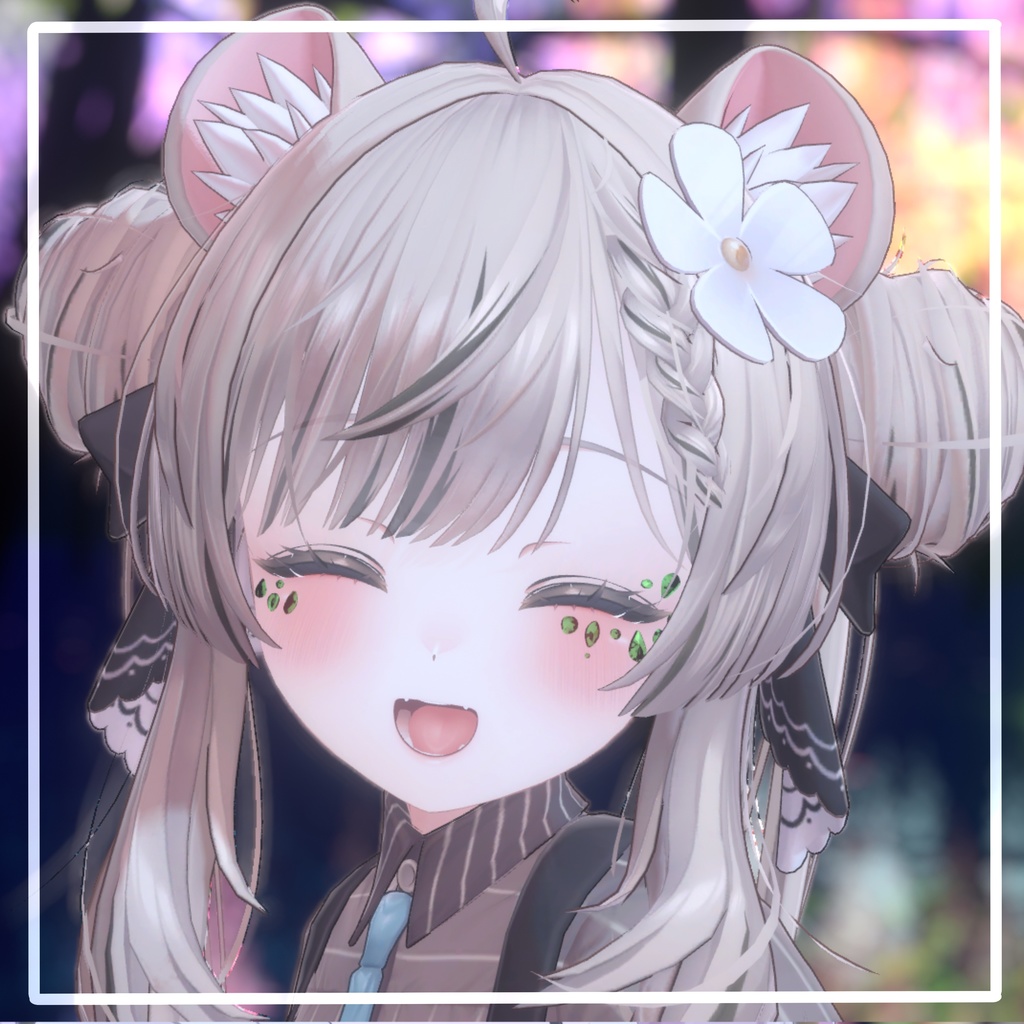 【VRChat想定】宝石メイク 【11アバターMA対応・基本表情追従設定済み】