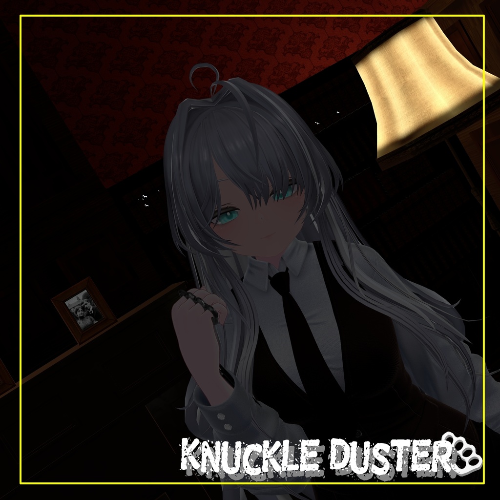 【ギミック付き3Dモデル】 不屈の証・ナックルダスター VRChat想定 パーティクル付き【MA対応】