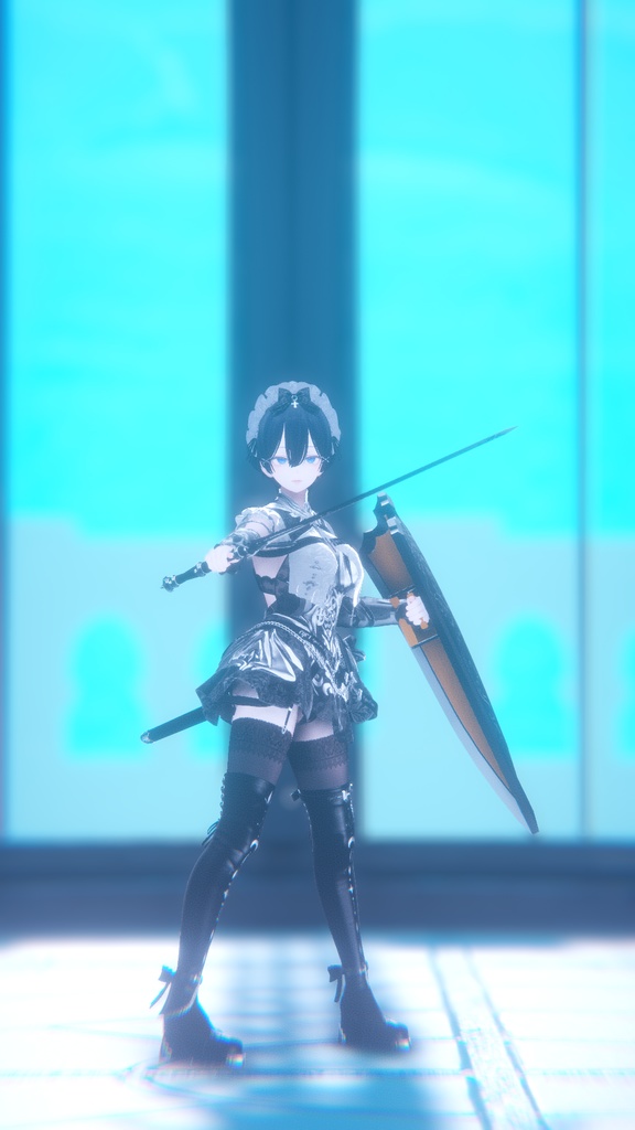 【ギミック付き3Dモデル】LongSword Gimmick【Knight Sword HGSG】 VRChat想定 抜刀・納刀音付き【MA対応】