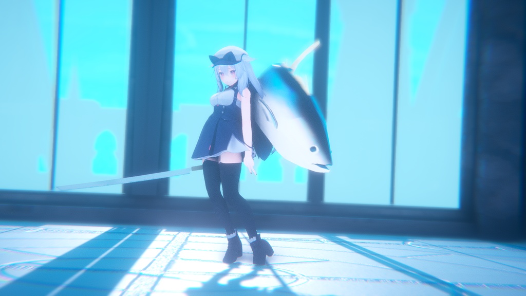 【ギミック付き3Dモデル】驚異の三鮪変形!本マグロ 冷凍鮪・マグロ包丁ギミック VRChat想定 MA対応