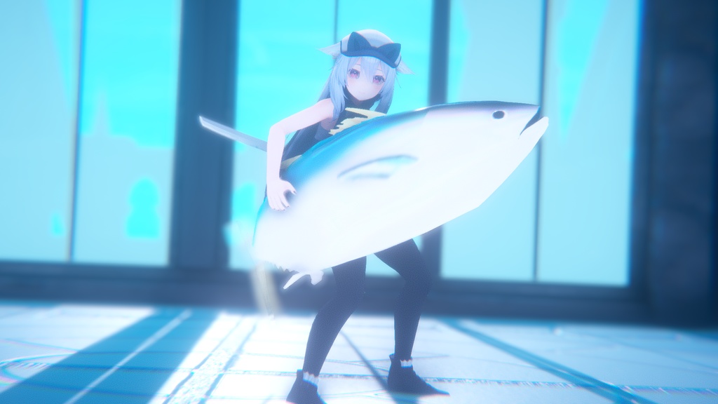 【ギミック付き3Dモデル】驚異の三鮪変形!本マグロ 冷凍鮪・マグロ包丁ギミック VRChat想定 MA対応