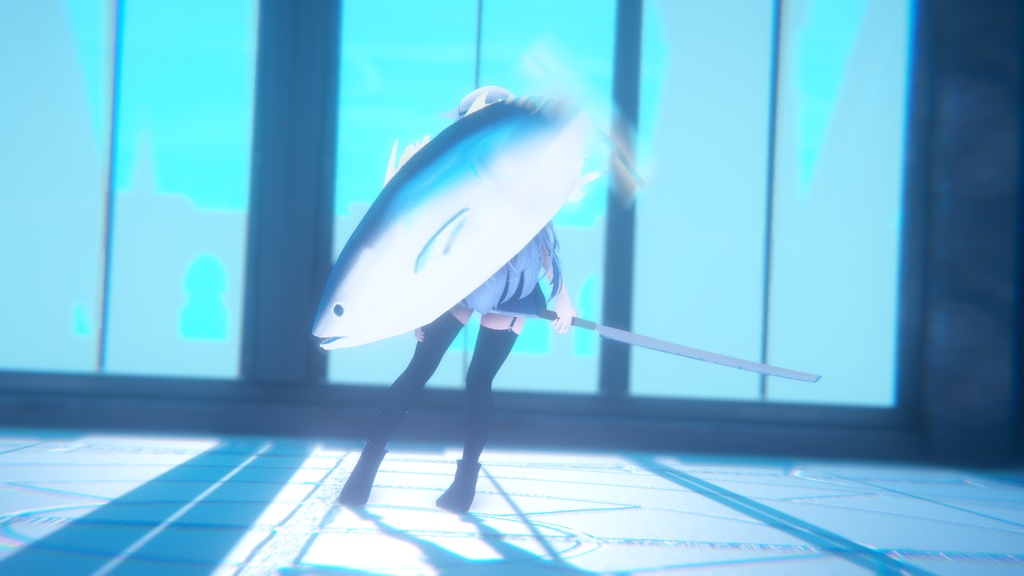 【ギミック付き3Dモデル】驚異の三鮪変形!本マグロ 冷凍鮪・マグロ包丁ギミック VRChat想定 MA対応