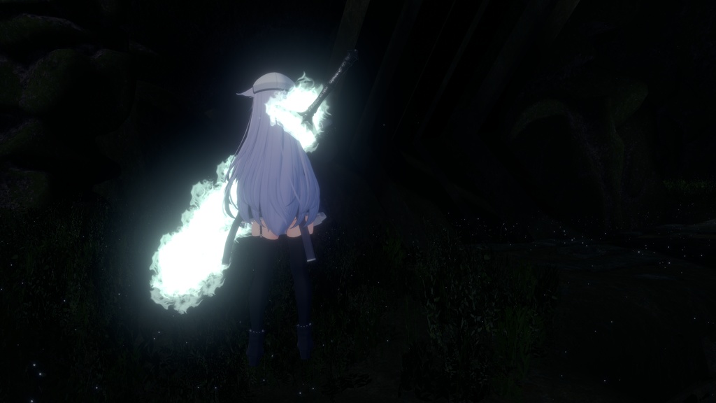 【ギミック付き3Dモデル】GreatSword Gimmick【Ceremonial Blade of the Guiding Moon / 導月の儀剣】Ver.1.00 VRChat想定 抜刀・納刀音付き【MA対応】