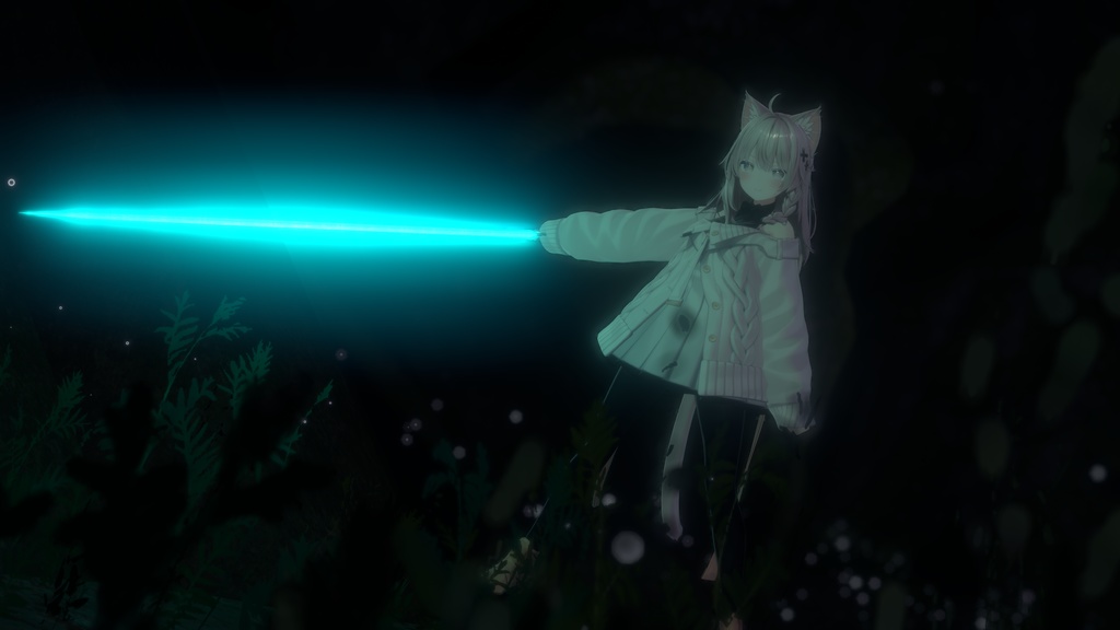 【ギミック付き3Dモデル】GreatSword Gimmick【Ceremonial Blade of the Guiding Moon / 導月の儀剣】Ver.1.01 VRChat想定 抜刀・納刀音付き【MA対応】