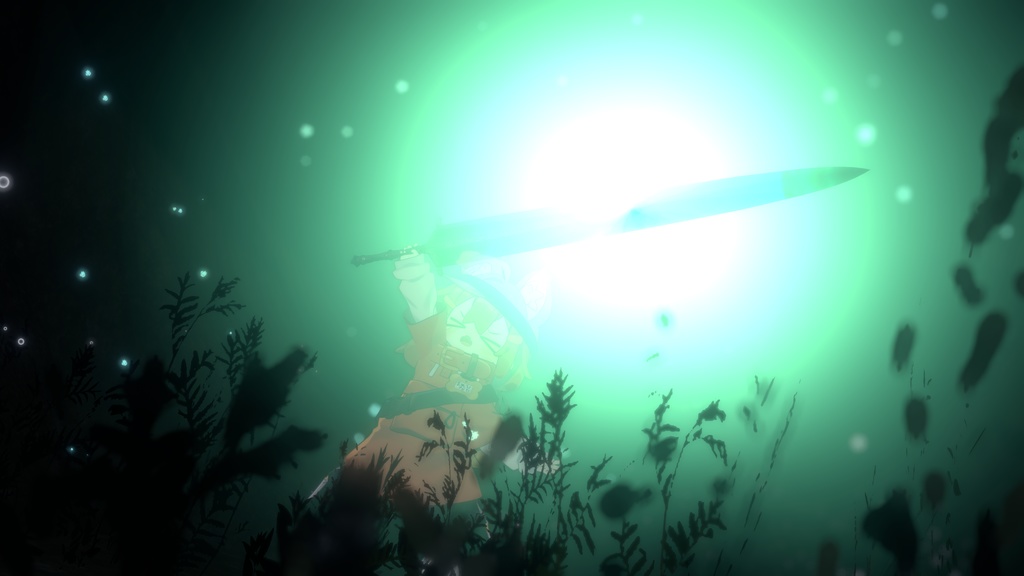 【ギミック付き3Dモデル】GreatSword Gimmick【Ceremonial Blade of the Guiding Moon / 導月の儀剣】Ver.1.01 VRChat想定 抜刀・納刀音付き【MA対応】