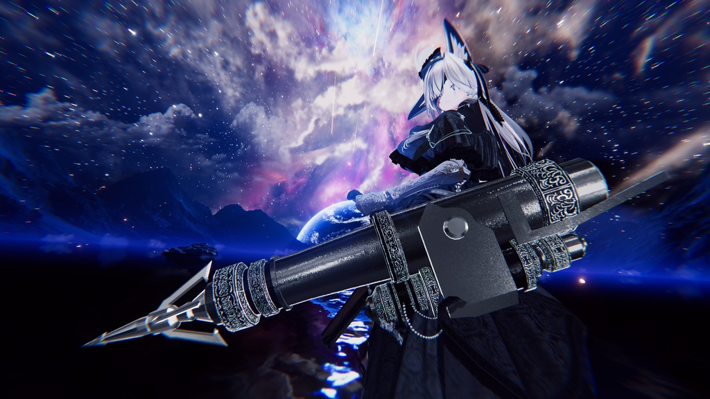 【ギミック付き3Dモデル】Harpoon Pile Cannon Gimmick【Pile Cannon/杭打砲】Ver.1.00 VRChat想定 装填・発射音付き【MA対応】