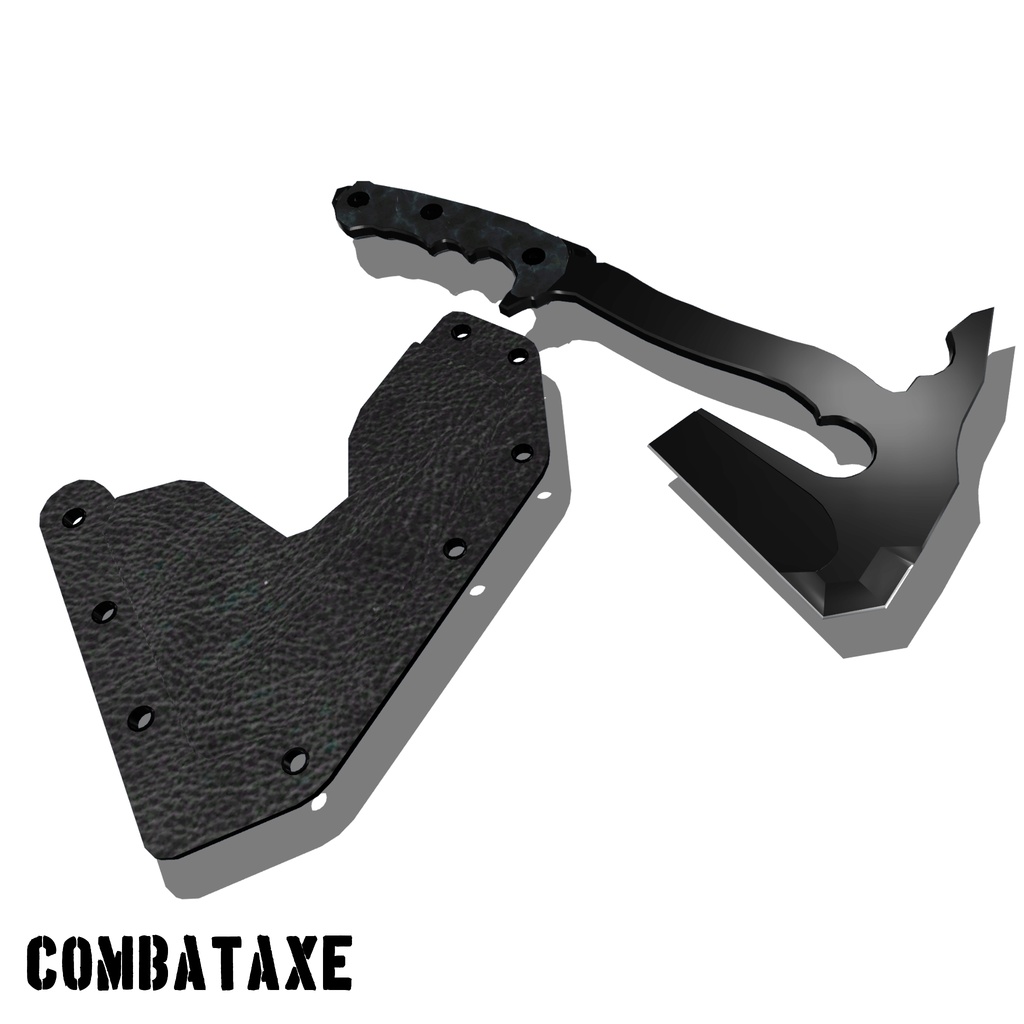 【ギミック付き3Dモデル】ナイフGimmick【CombatMachete&Knife】+【Axe&Karambit】Ver.1.00 VRChat想定 左右対応 【MA・デスクトップ対応】