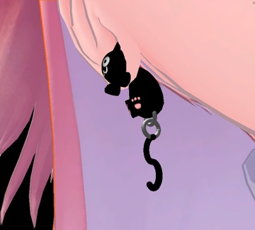 Hanging cat earring (vrchat)