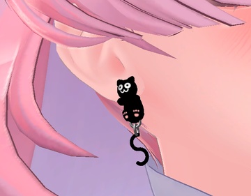 Hanging cat earring (vrchat)