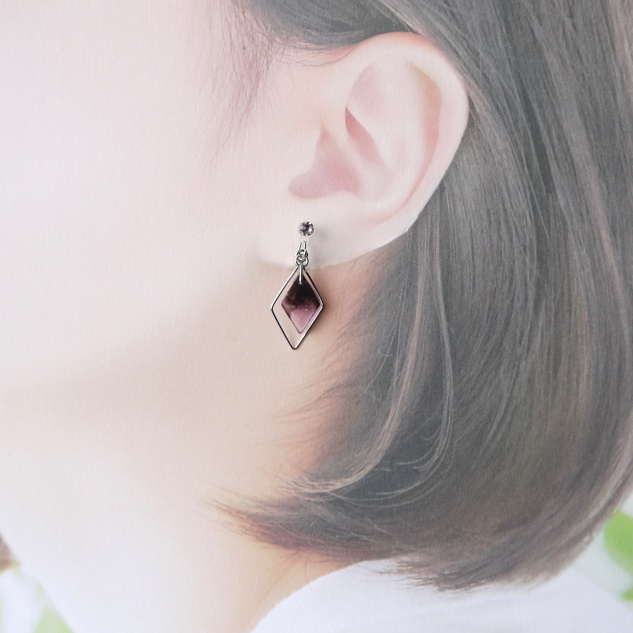 【推し色シリーズ】ダイヤ2連イヤリング・ピアス