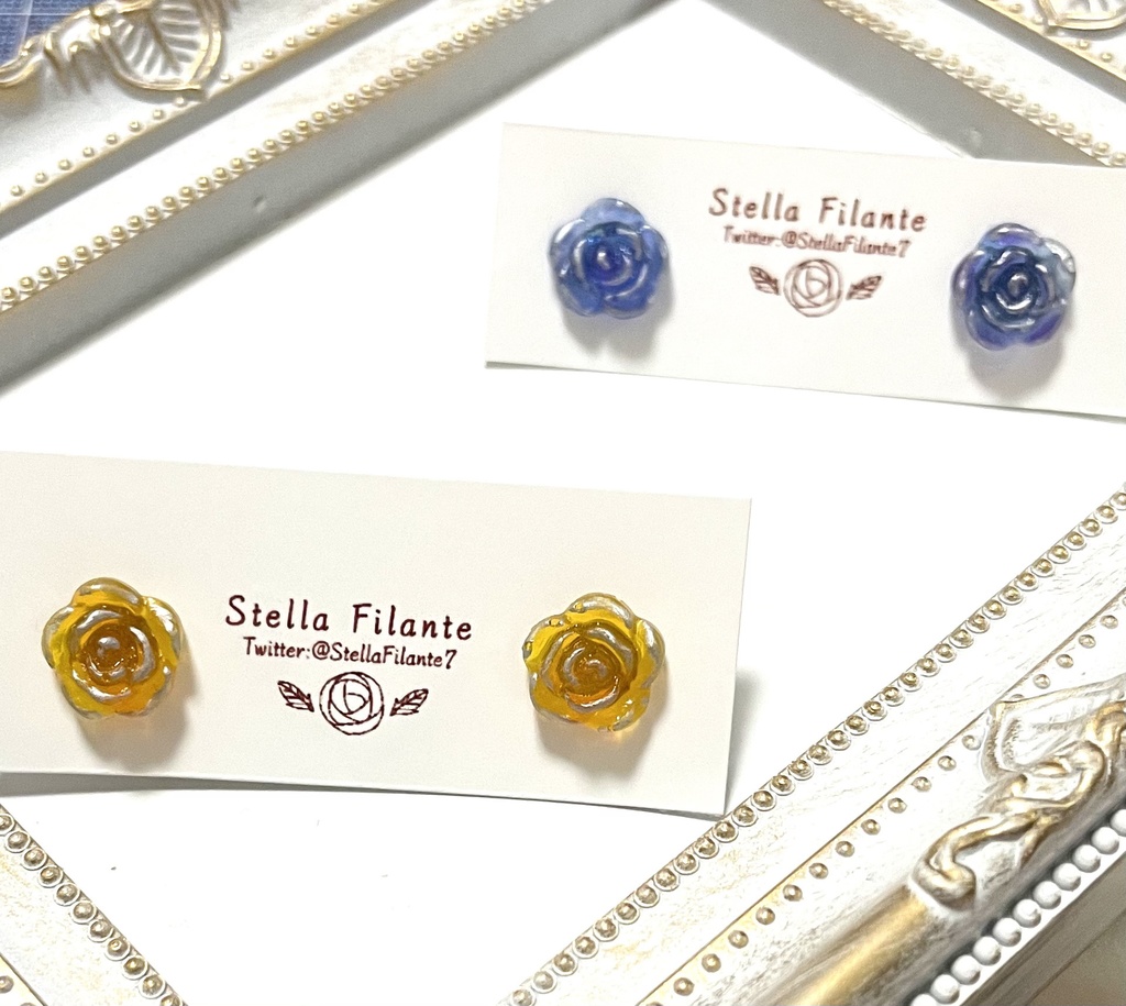 【推し色シリーズ】バラのスタッドピアス
