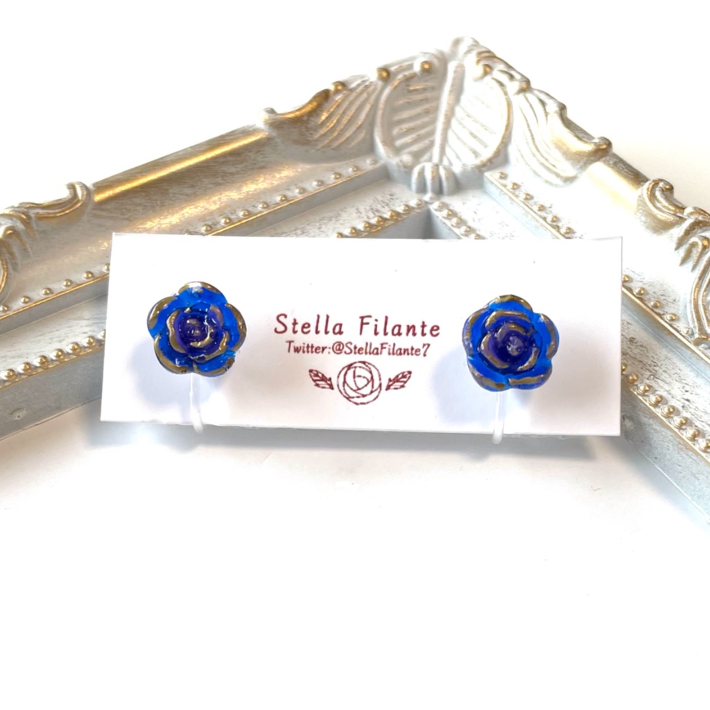 【推し色シリーズ】バラのスタッドピアス