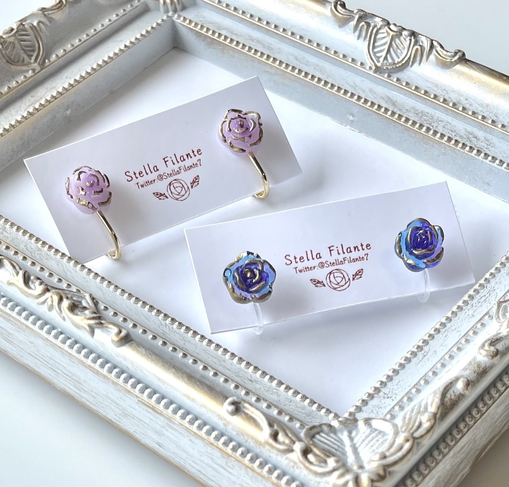 【推し色シリーズ】バラのスタッドピアス