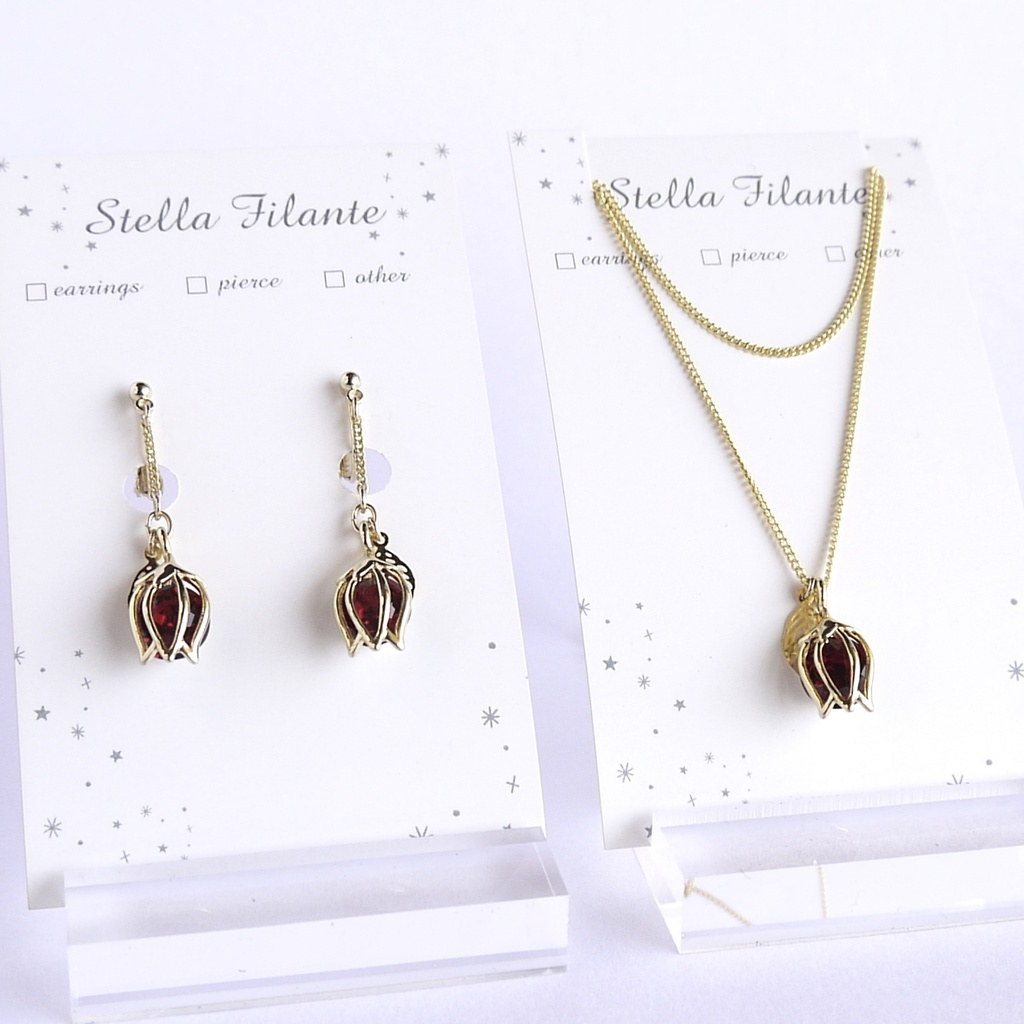 【推し色シリーズ】ゆらゆらチューリップのイヤリング・ピアス