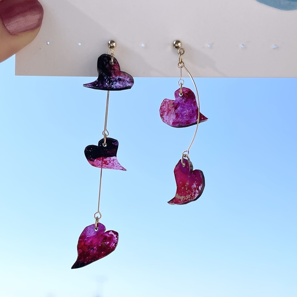 舞花-赤- イヤリング・ピアス