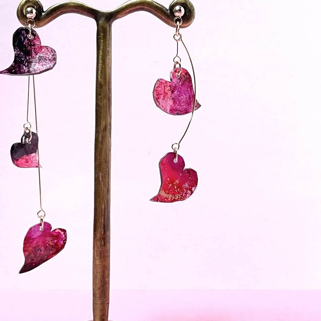 舞花-赤- イヤリング・ピアス