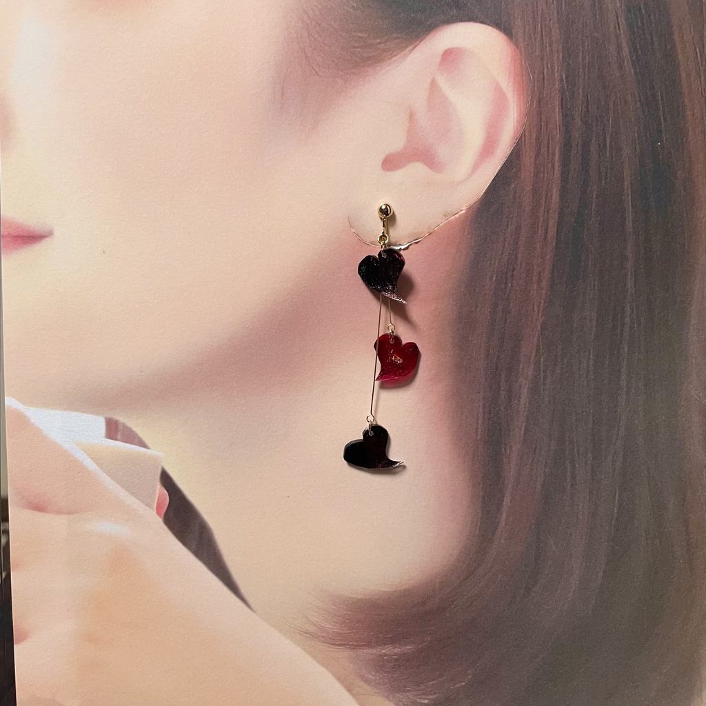 舞花-赤- イヤリング・ピアス