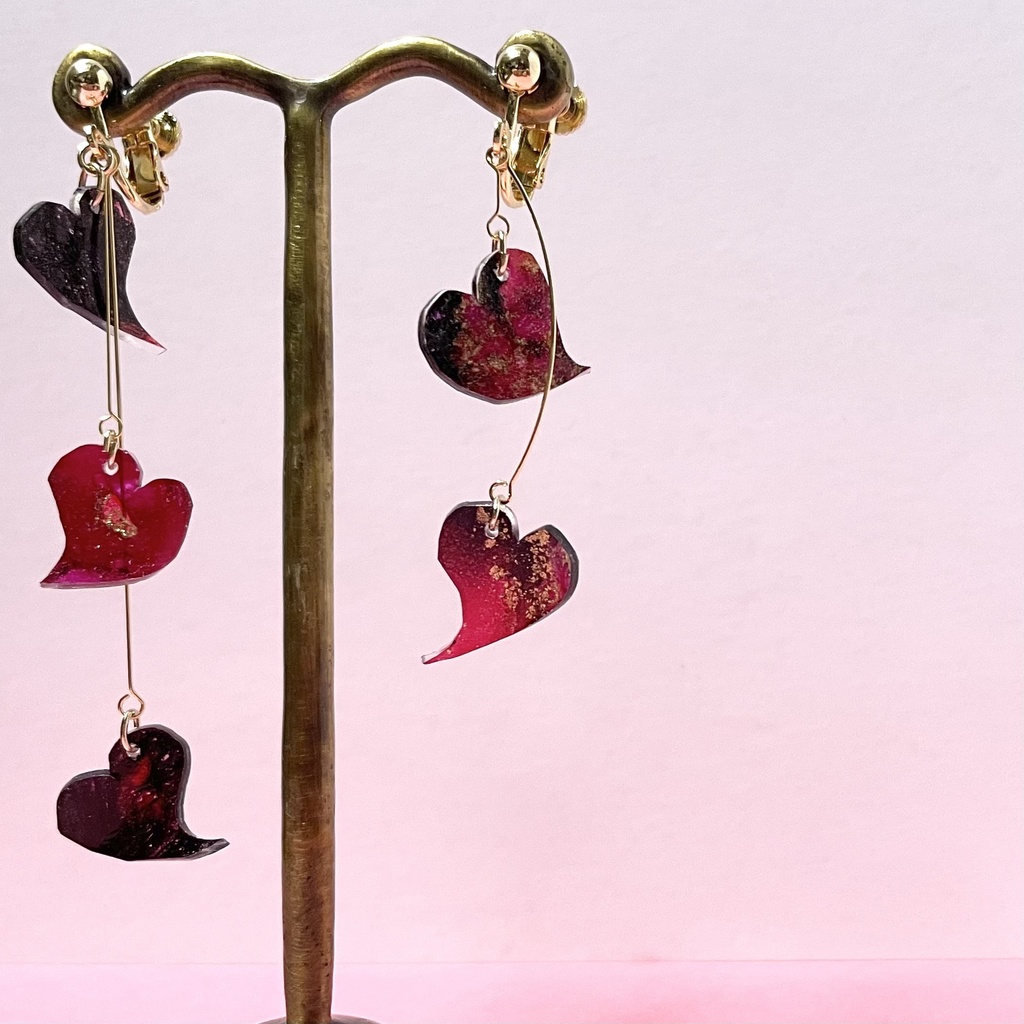 舞花-赤- イヤリング・ピアス