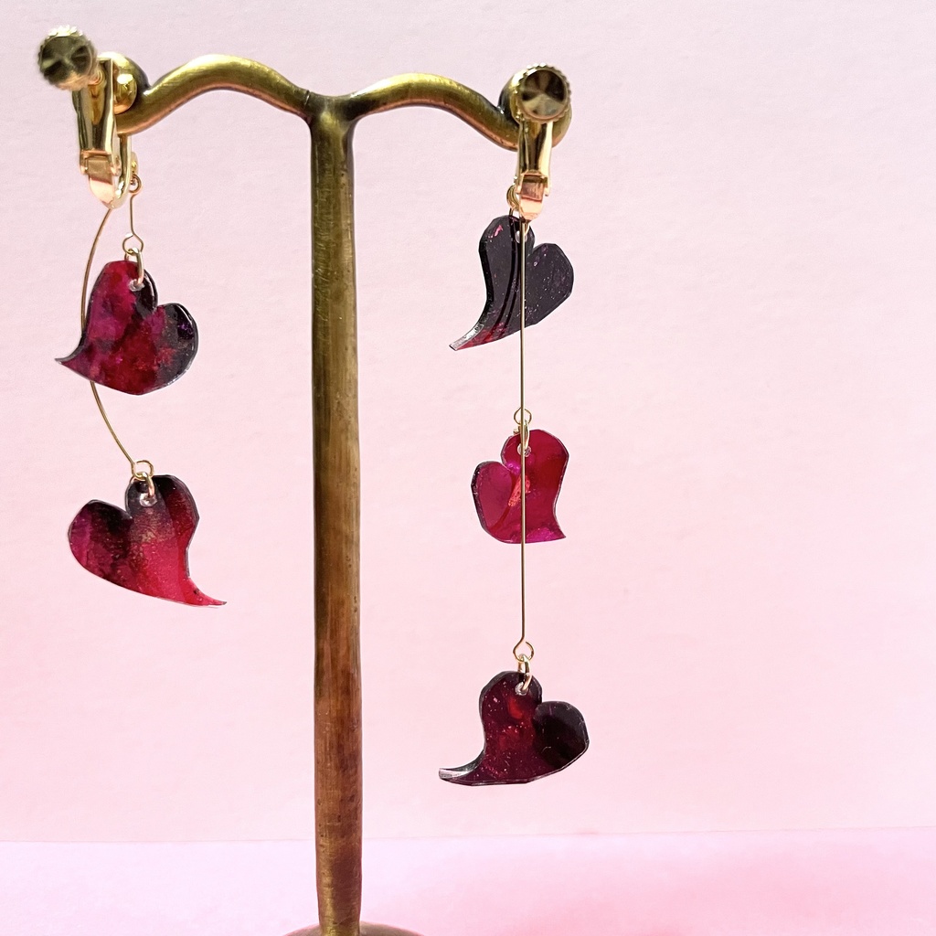 舞花-赤- イヤリング・ピアス