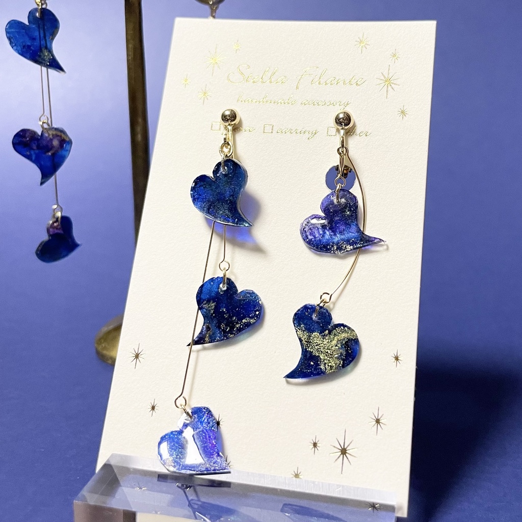 舞花-青- イヤリング・ピアス