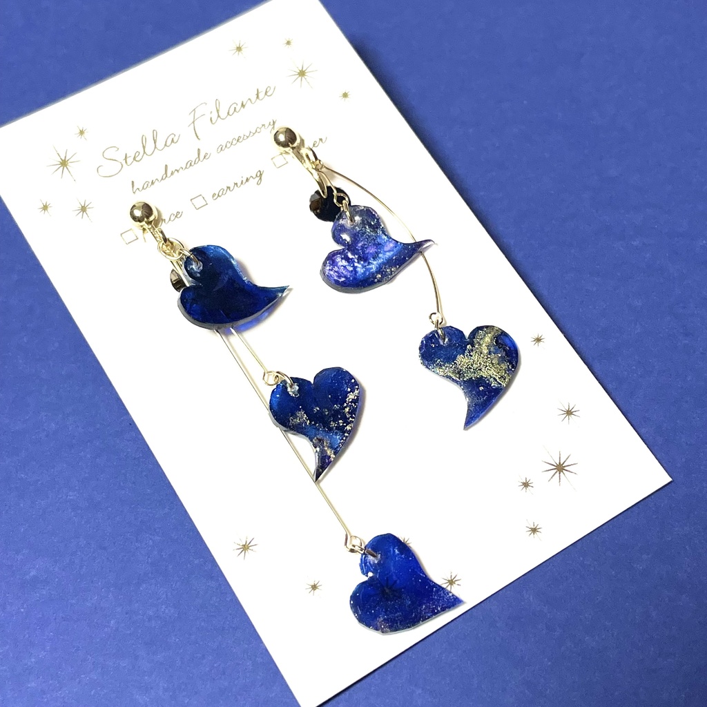 舞花-青- イヤリング・ピアス