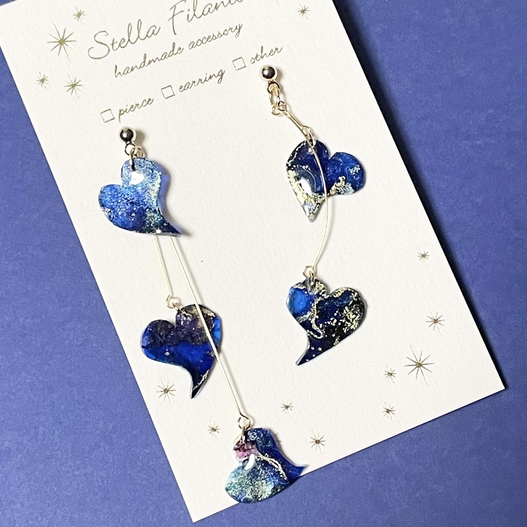 舞花-青- イヤリング・ピアス