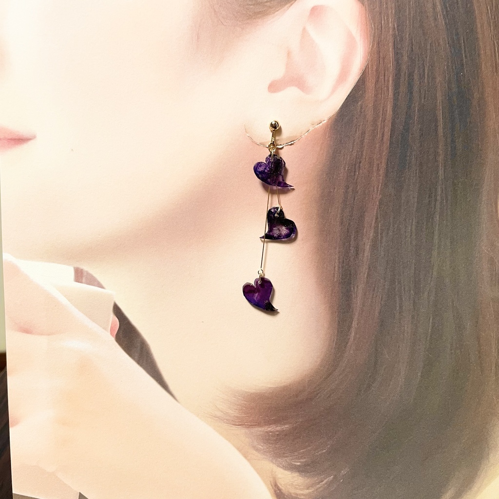 舞花-紫- イヤリング・ピアス