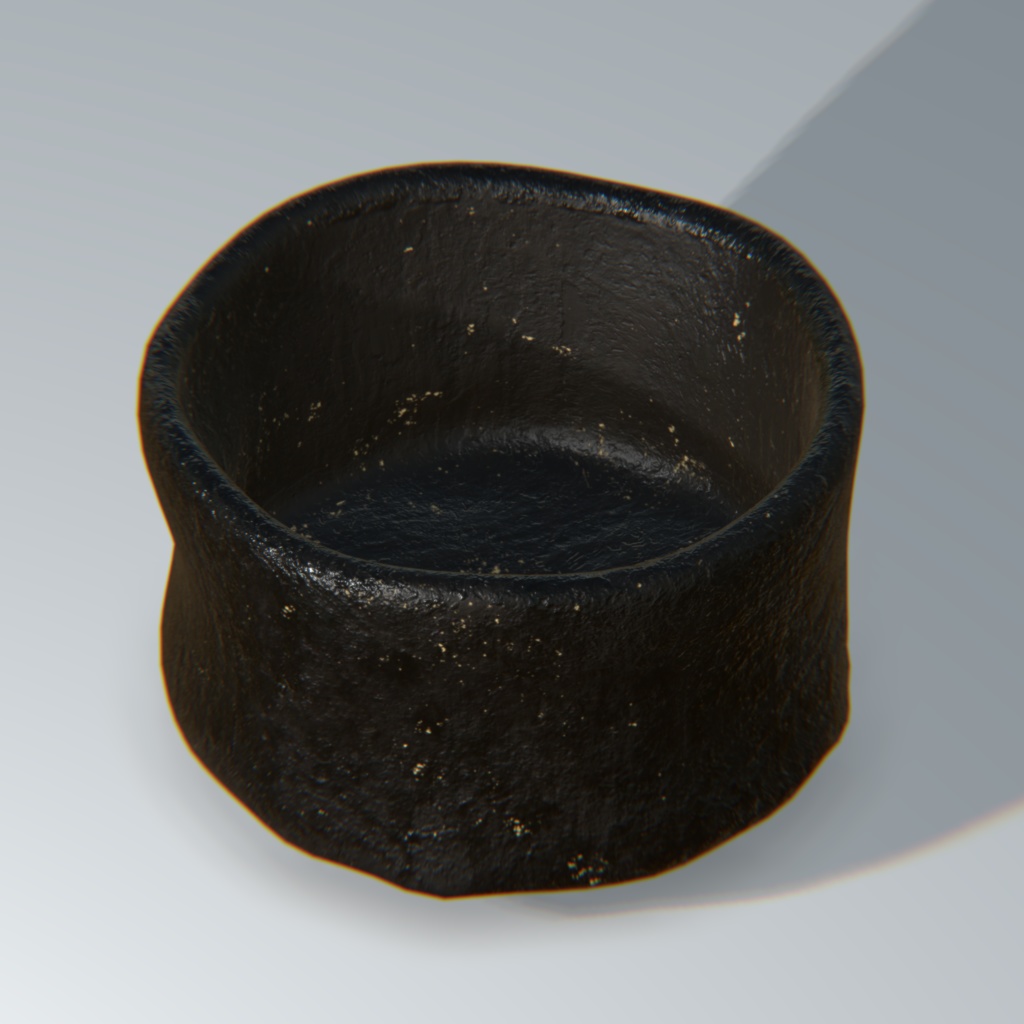 黒楽茶碗 銘「朔影(さくえい)」