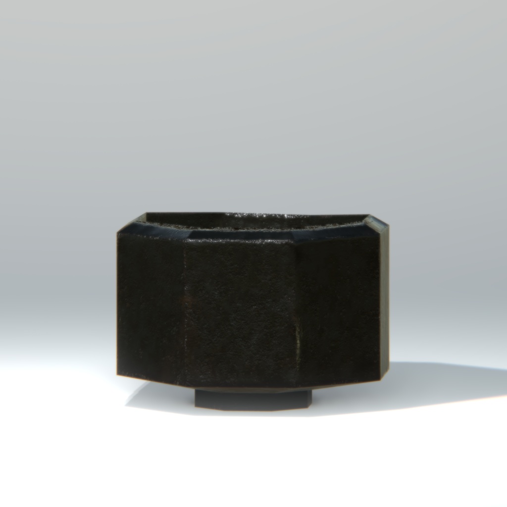 黒楽茶碗 銘「八稜(はちりょう)」