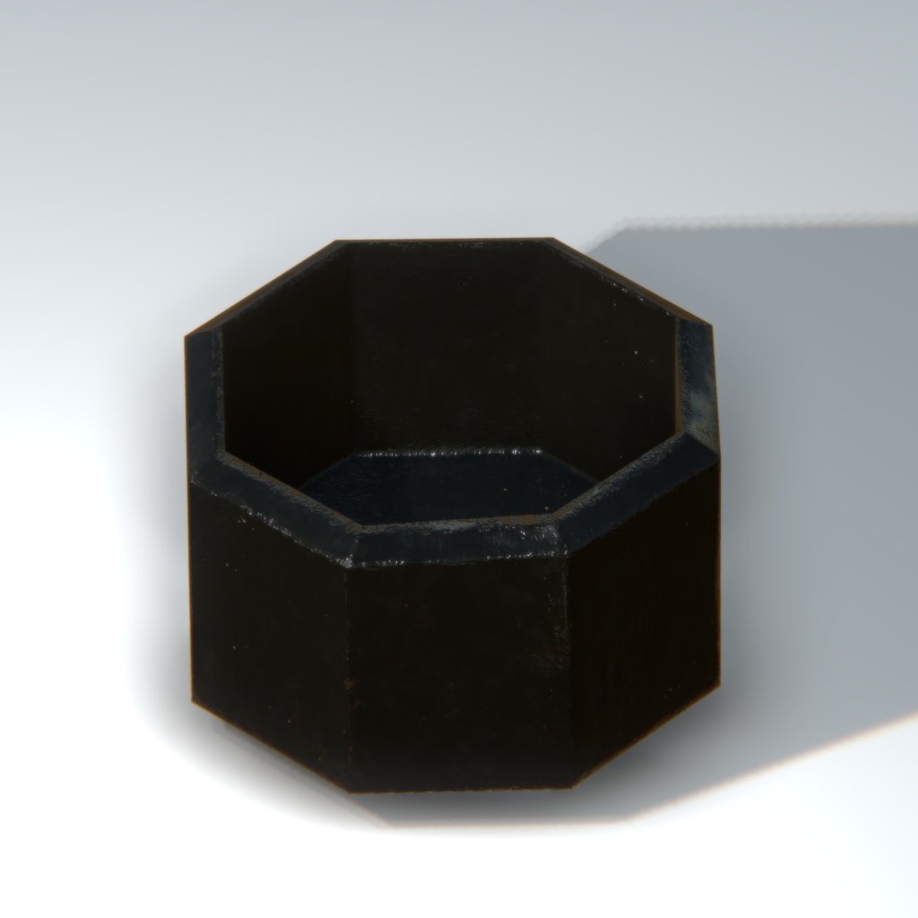 黒楽茶碗 銘「八稜(はちりょう)」