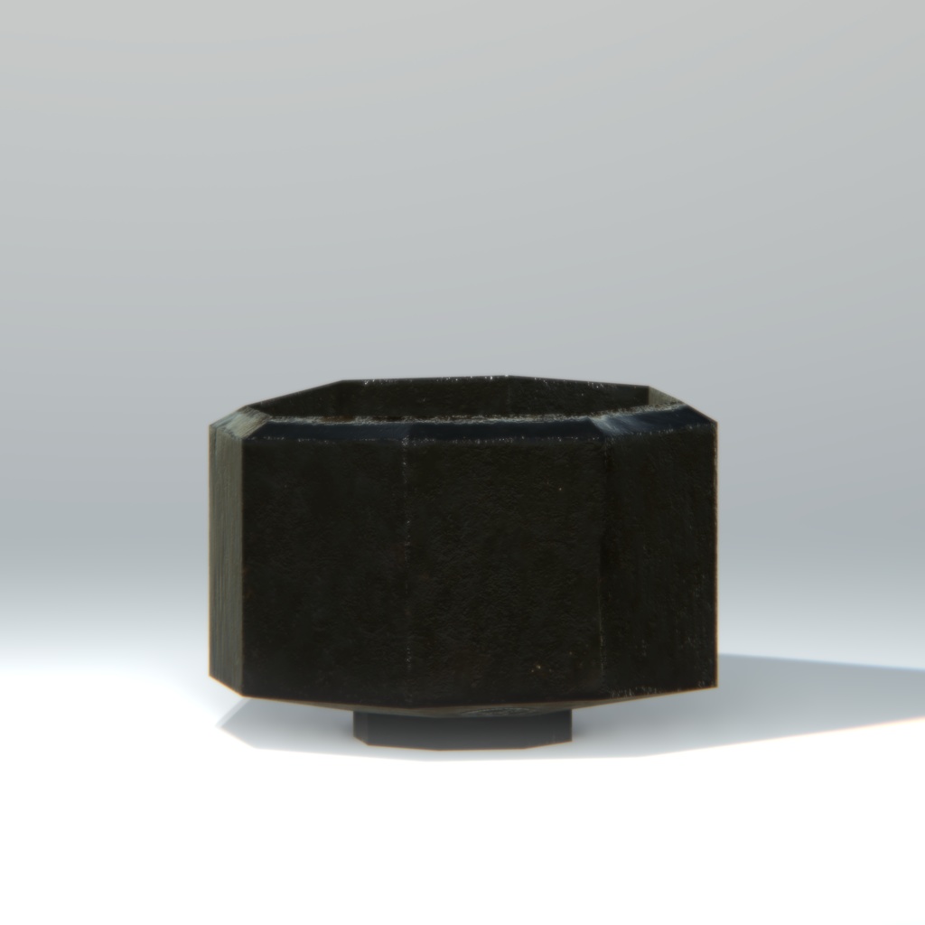 黒楽茶碗 銘「八稜(はちりょう)」