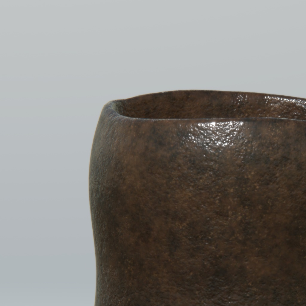 黒楽筒茶碗 銘「墨壇(ぼくだん)」