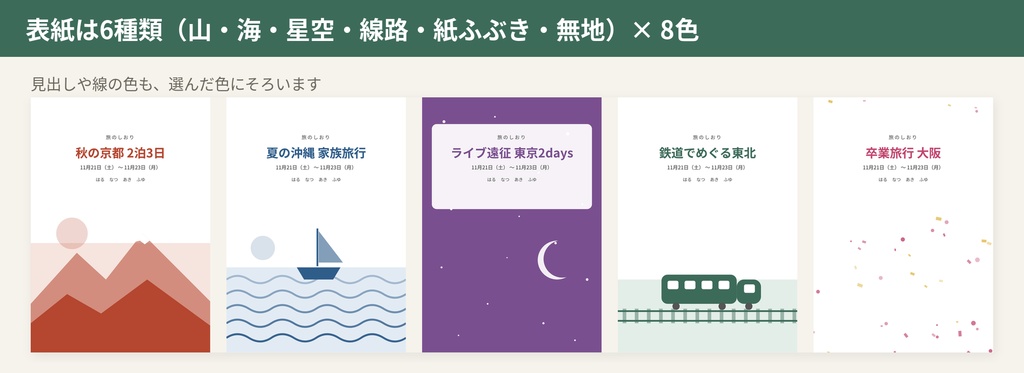 旅のしおりメーカー|日程・持ち物・割り勘の精算を入れるだけでA5冊子に(ブラウザで使う・ファイル1つ)