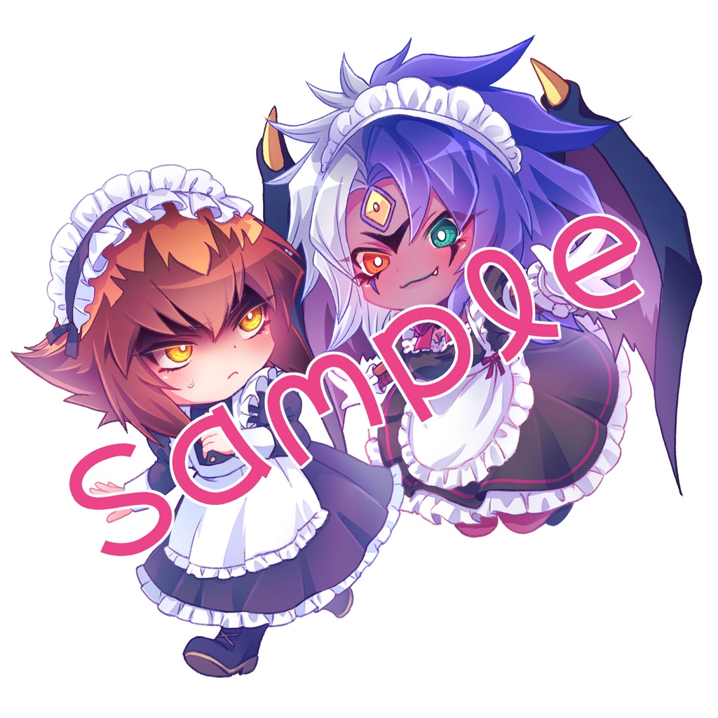 ユベル＆覇王様のメイドペアアクリルキーホルダー