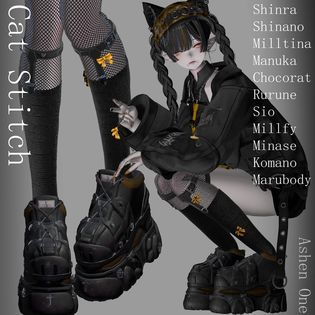 【#Ashenclothes】Cat stitch【VRChat】