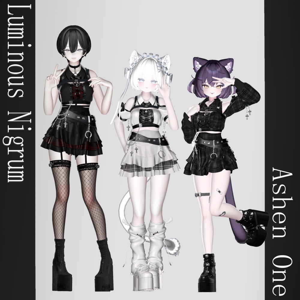 【 #Ashenclothes】Luminous†Nigrum【VRChat】 17Avatar対応