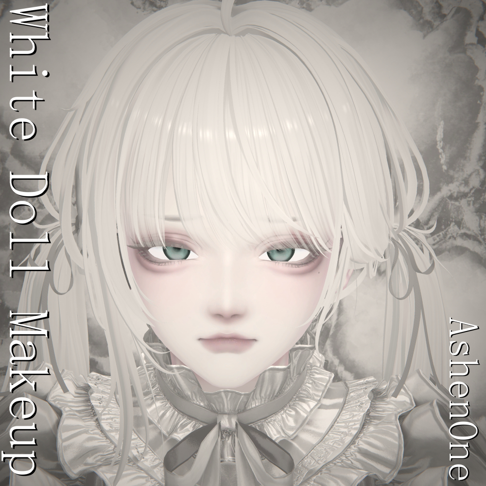 Vrchat White Robe #Ashenclothes】Misumi White Doll Makeup【VRChat】 - Ashen One - BOOTH