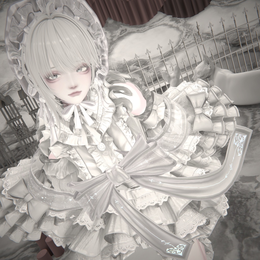 【 #Ashenclothes】Misumi White Doll Makeup【VRChat】