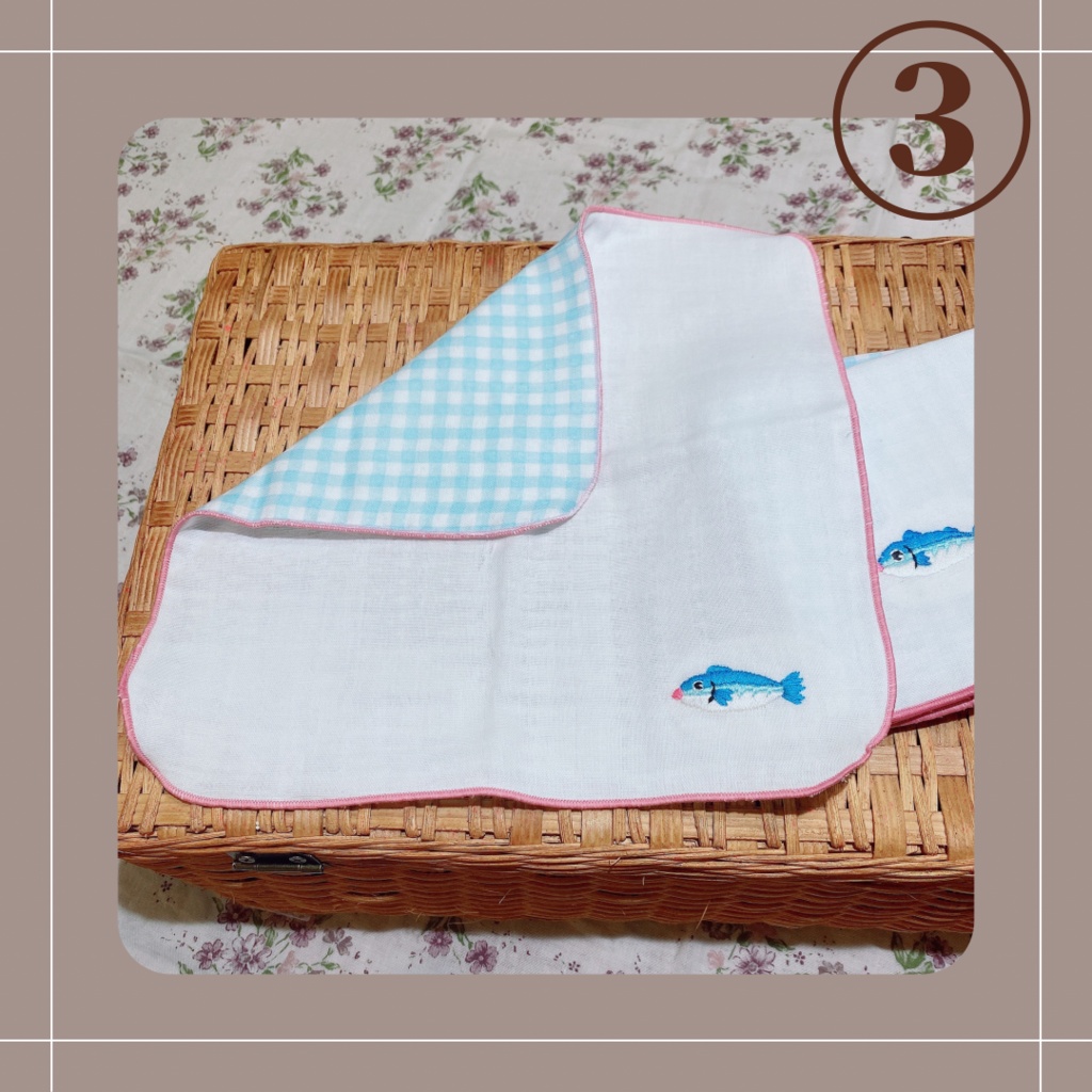サバオリくん刺繍ハンカチ