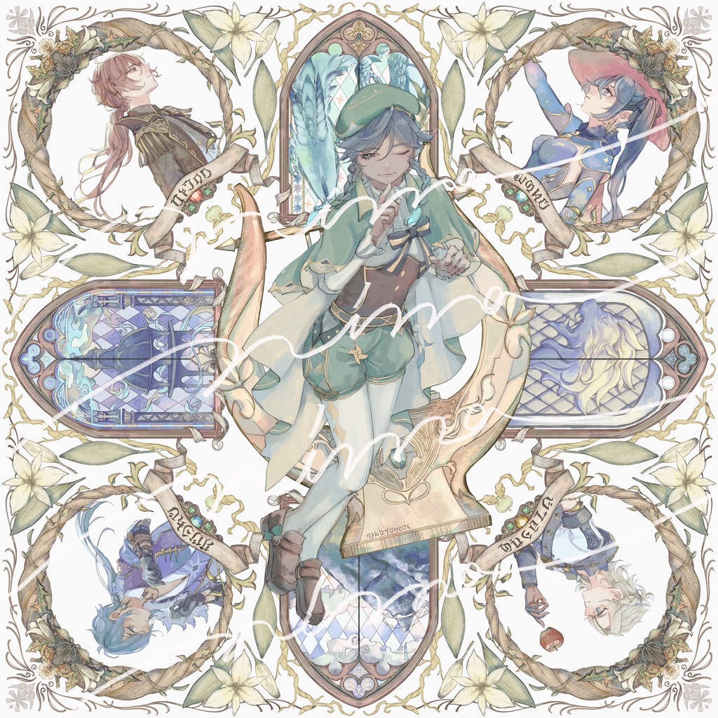 モチーフスカーフ　モンド